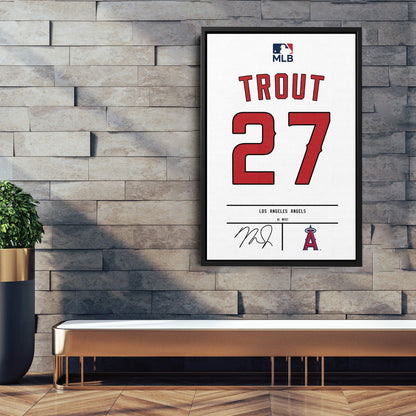 Mike Trout Angels Jersey Canvas Print | Wall Art Decor