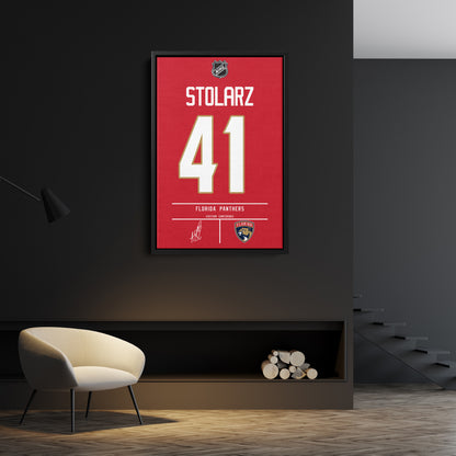 Anthony Stolarz Panthers Jersey Canvas Print | Wall Art Decor