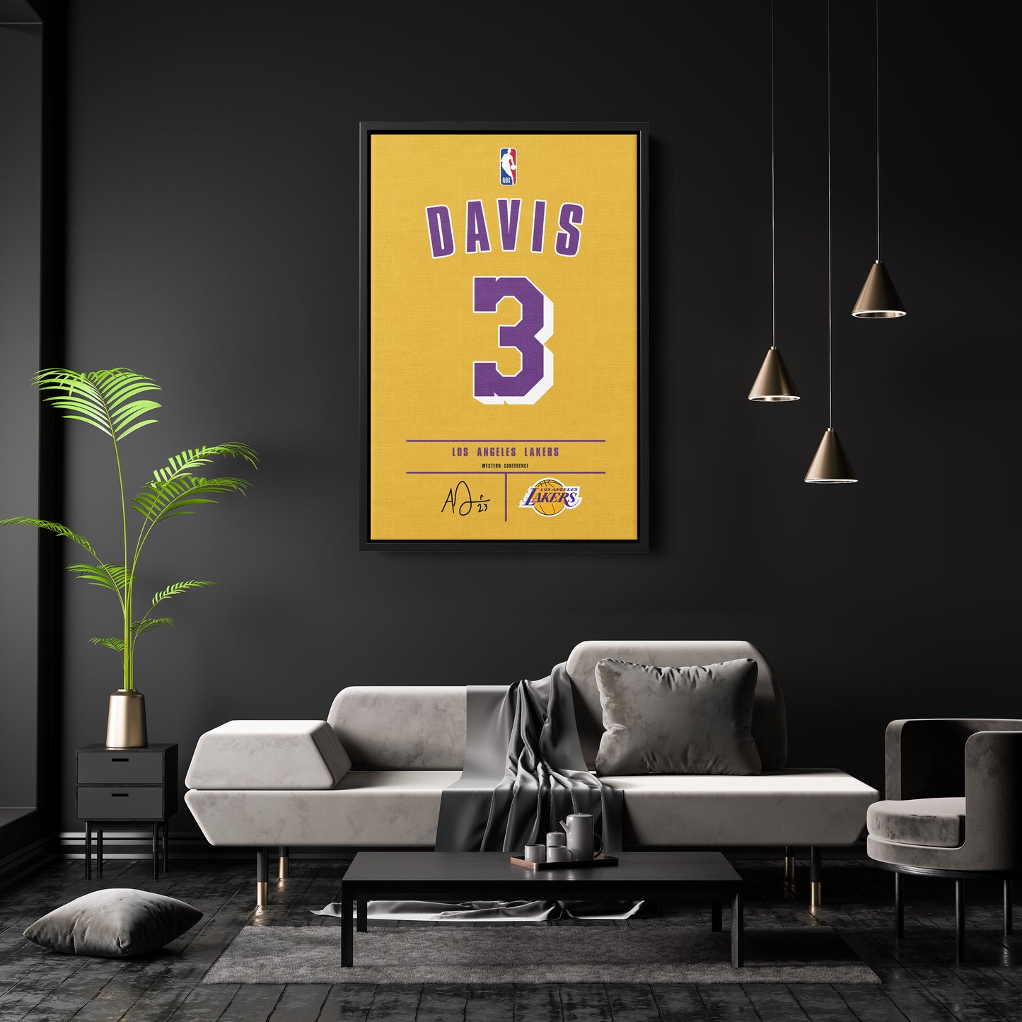 Anthony Davis Lakers Jersey Canvas Print | Wall Art Decor