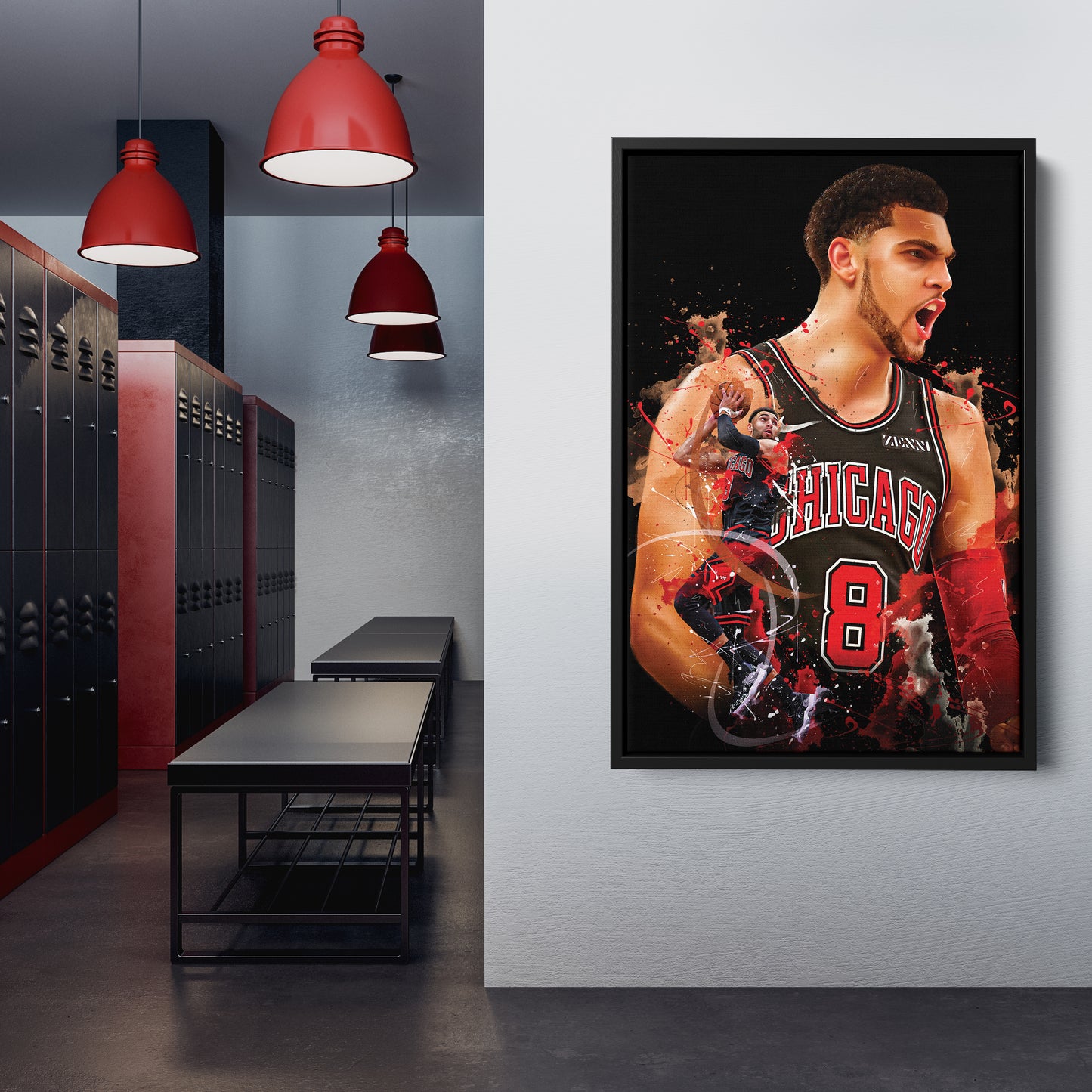 Zach LaVine Bulls Canvas Print | Chicago Basketball Wall Art