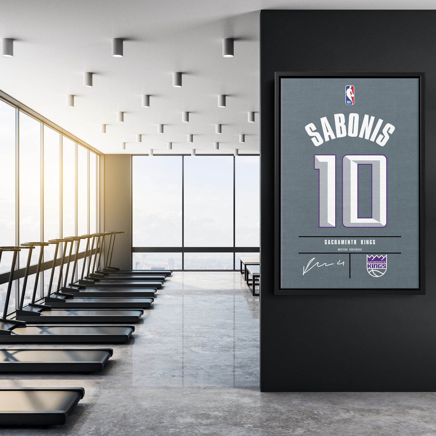 Domantas Sabonis Kings Jersey Canvas Print | Wall Art Decor