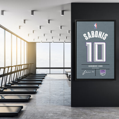 Domantas Sabonis Kings Jersey Canvas Print | Wall Art Decor