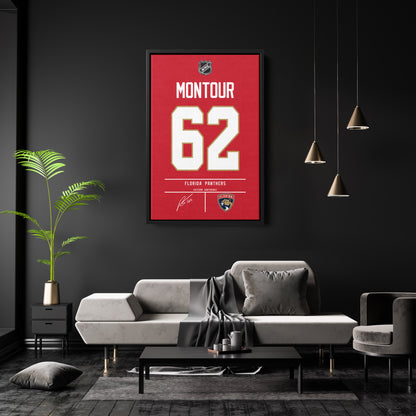 Brandon Montour Panthers Jersey Canvas Print | Wall Art Decor
