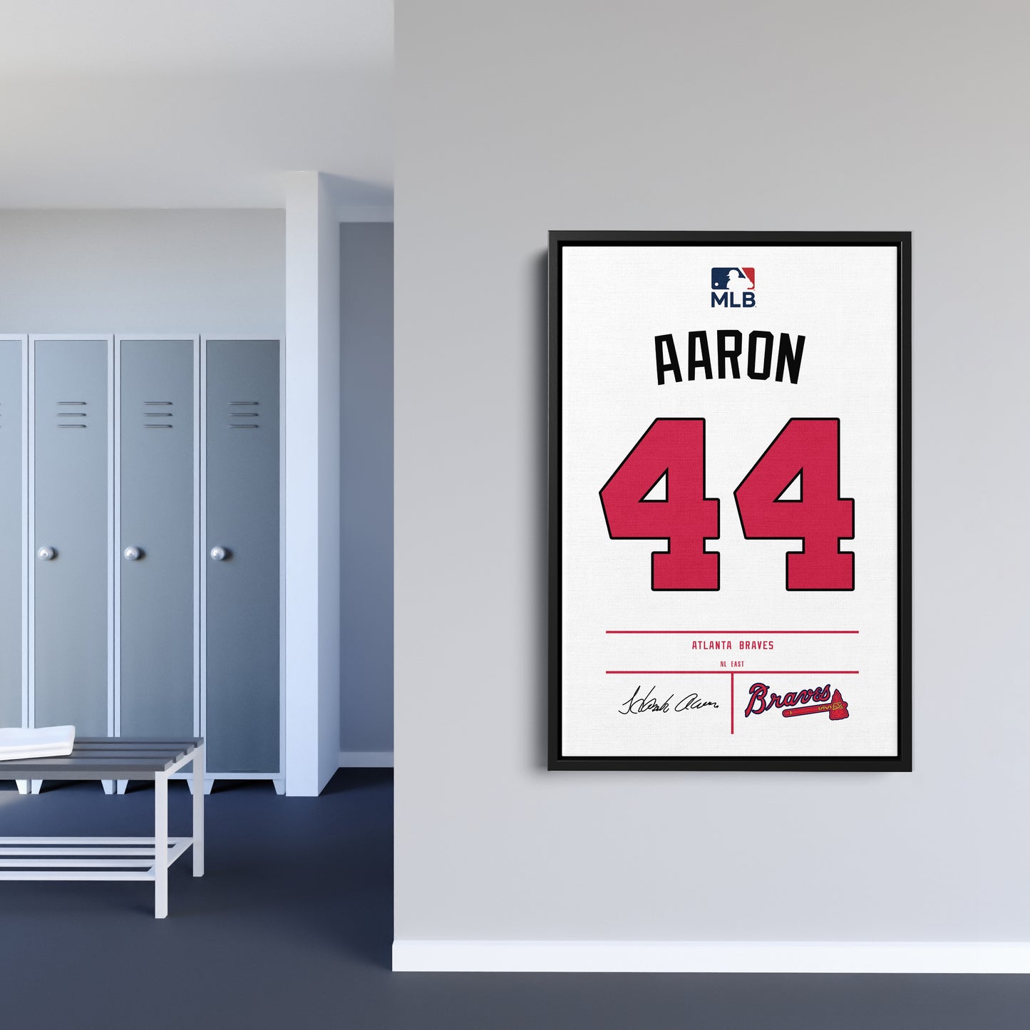Hank Aaron Braves Jersey Canvas Print | Wall Art Decor
