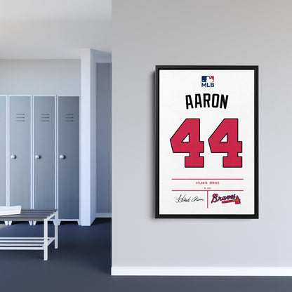 Hank Aaron Braves Jersey Canvas Print | Wall Art Decor