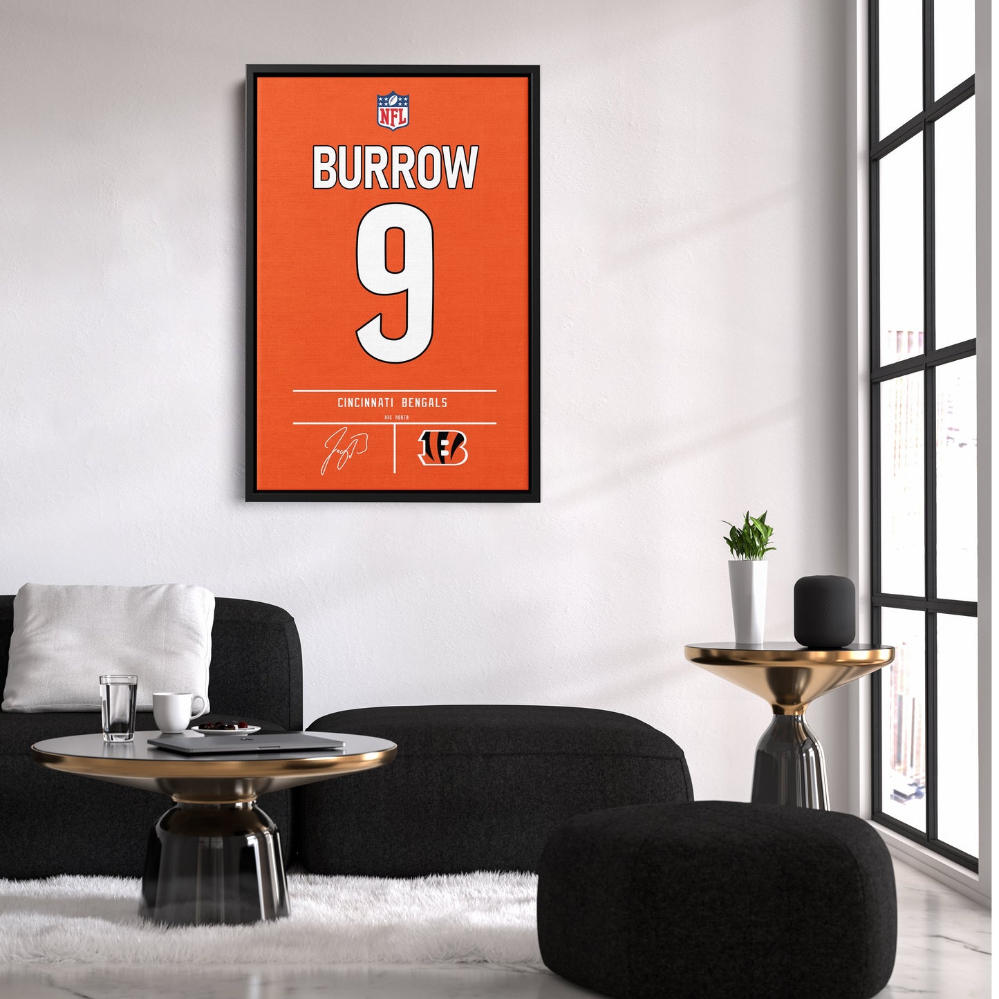 Joe Burrow Bengals Jersey Canvas Print | Wall Art Decor