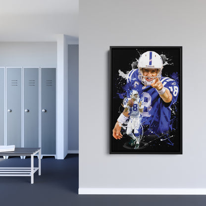 Peyton Manning Colts Canvas Print | Indianapolis Football Wall Art