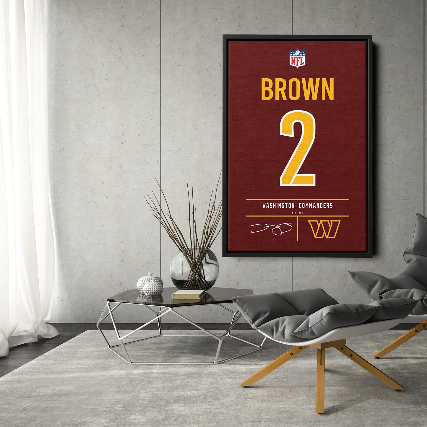 Dyami Brown Commanders Jersey Canvas Print | Wall Art Decor