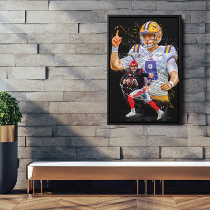Joe Burrow Bengals Canvas Print | Cincinnati Football Wall Art