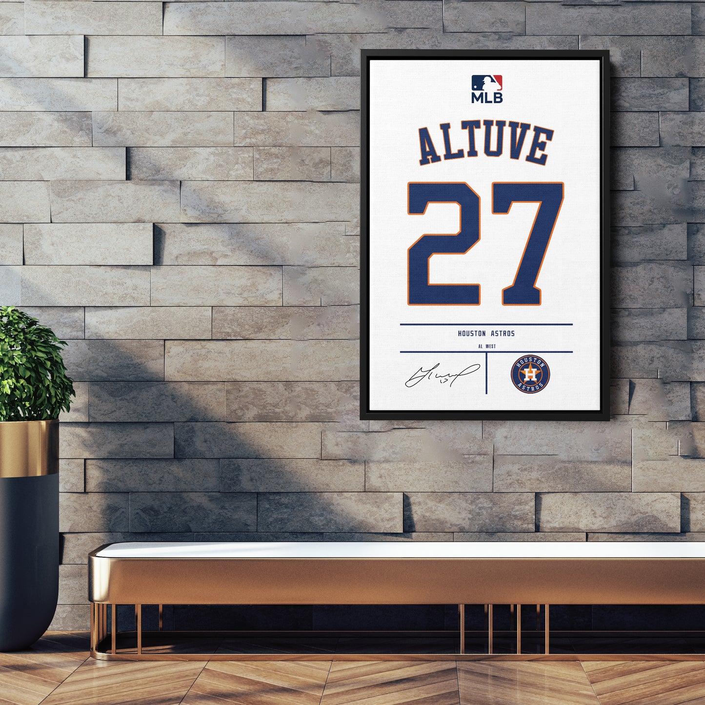 José Altuve Astros Jersey Canvas Print | Wall Art Decor