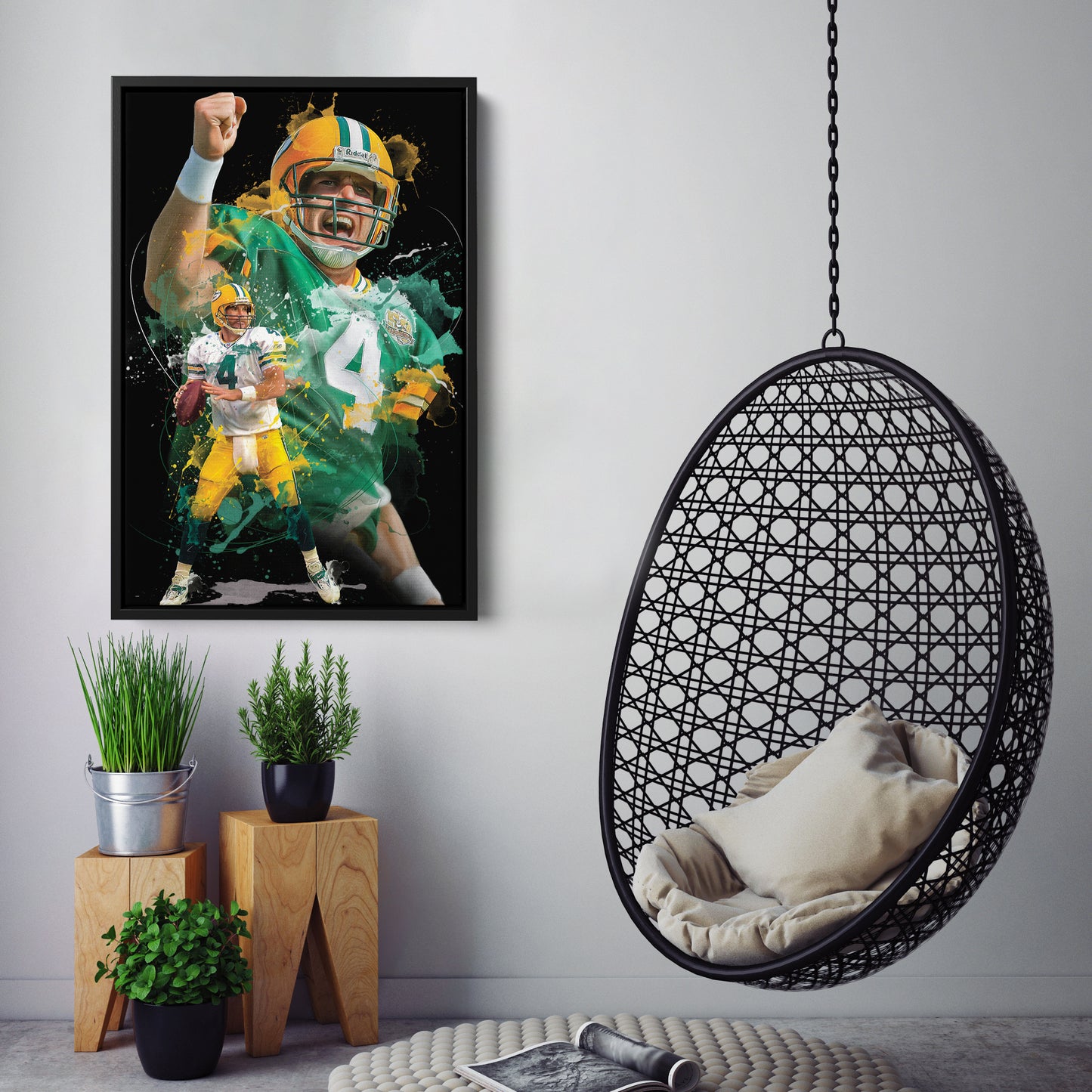 Brett Favre Packers Canvas Print | Green Bay Football Wall Art