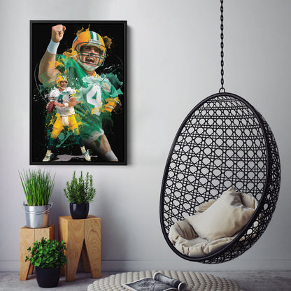 Brett Favre Packers Canvas Print | Green Bay Football Wall Art