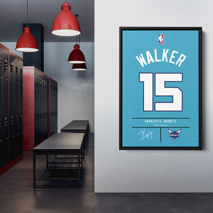 Kemba Walker Hornets Jersey Canvas Print | Wall Art Decor