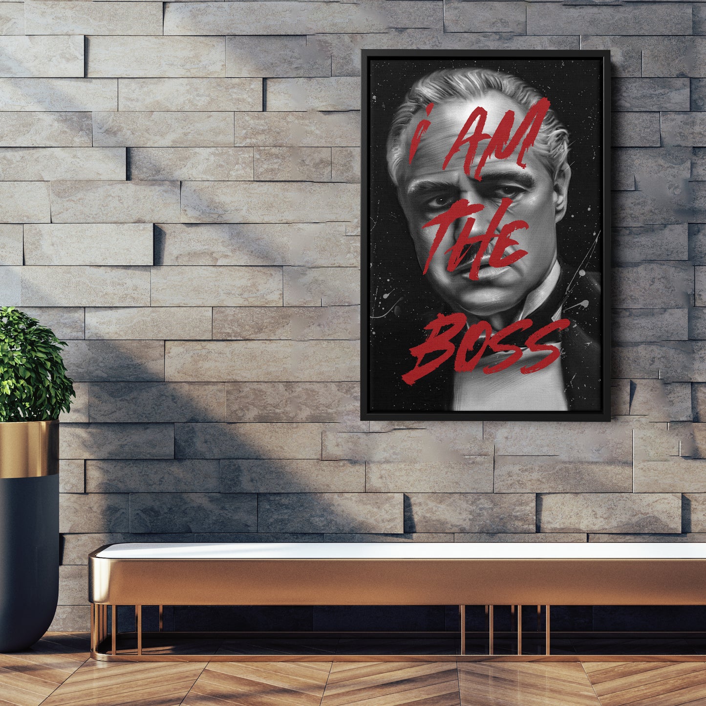 Vito Corleone 'I Am The Boss' Canvas Print | The Godfather Wall Art
