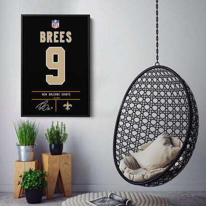 Drew Brees Saints Jersey Canvas Print | Wall Art Decor
