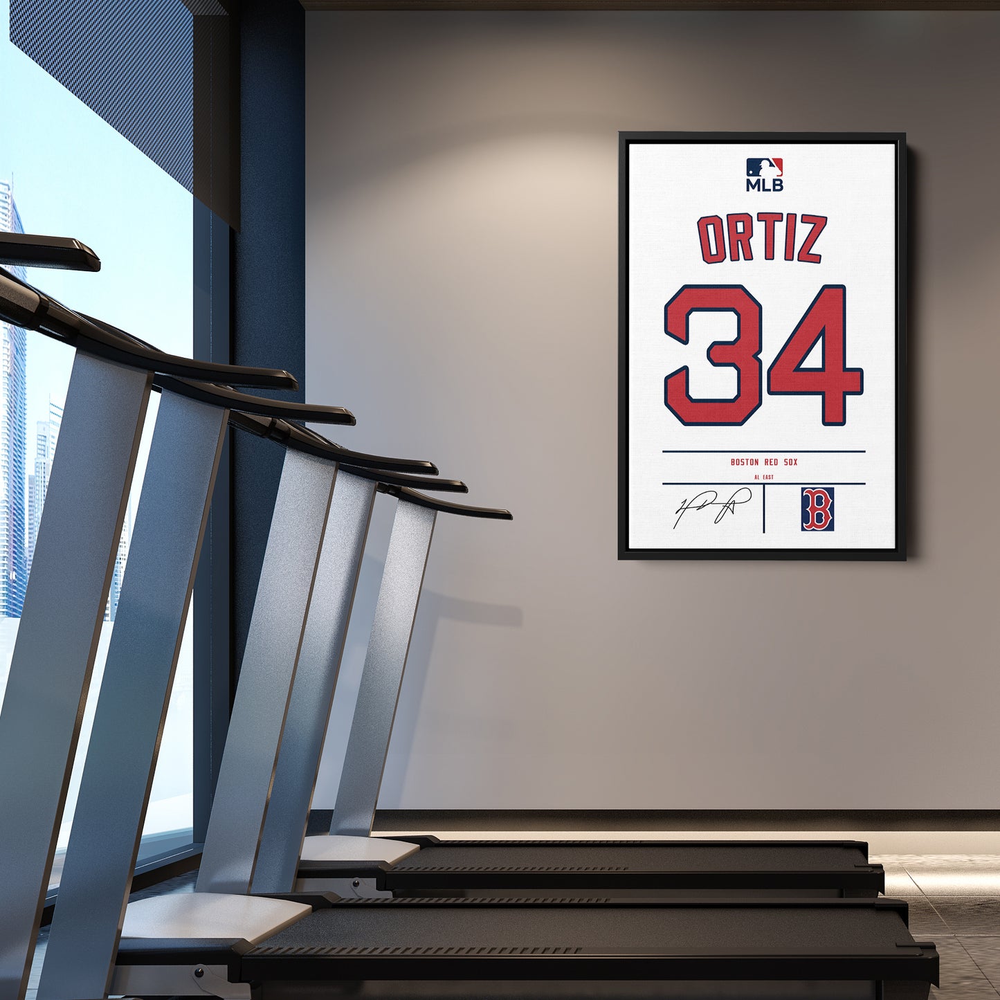 David Ortiz Red Sox Jersey Canvas Print | Wall Art Decor
