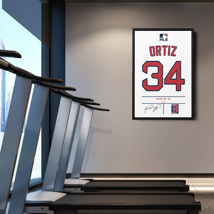 David Ortiz Red Sox Jersey Canvas Print | Wall Art Decor