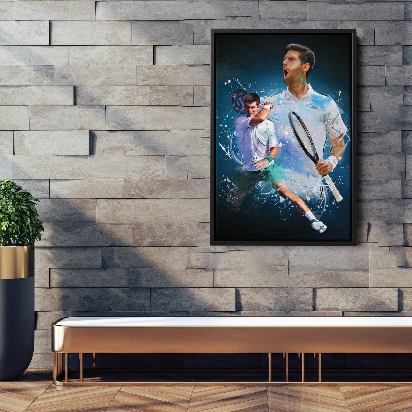 Novak Djokovic Canvas Print | Tennis Champion Wall Art