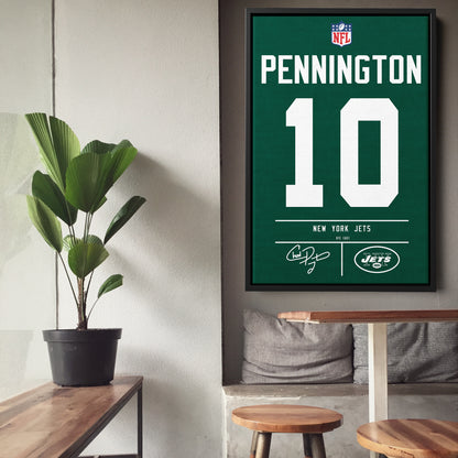 Chad Pennington Jets Jersey Canvas Print | Wall Art Decor