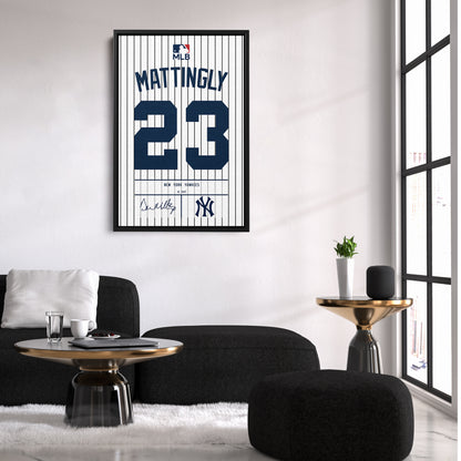 Don Mattingly Yankees Jersey Canvas Print | Wall Art Decor