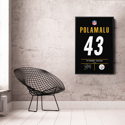 Troy Polamalu Steelers Jersey Canvas Print | Wall Art Decor