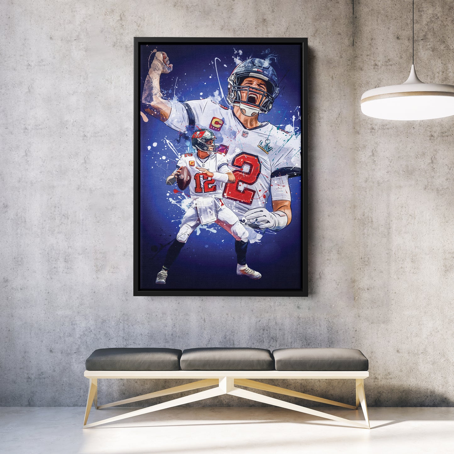 Tom Brady Buccaneers Canvas Print | Tampa Bay Football Wall Art