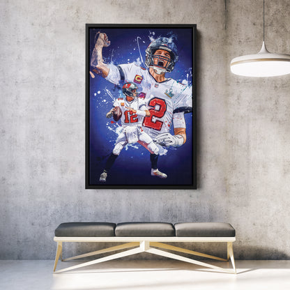 Tom Brady Buccaneers Canvas Print | Tampa Bay Football Wall Art