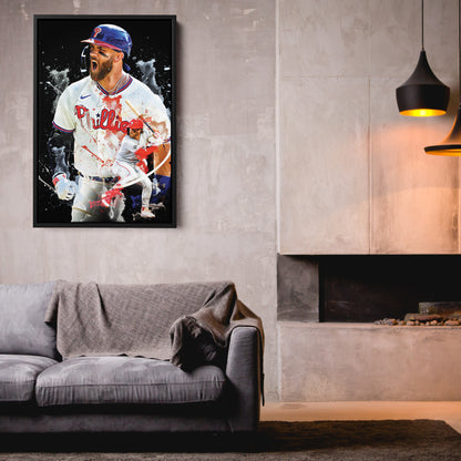 Bryce Harper Phillies Canvas Print | Philadelphia Baseball Wall Art