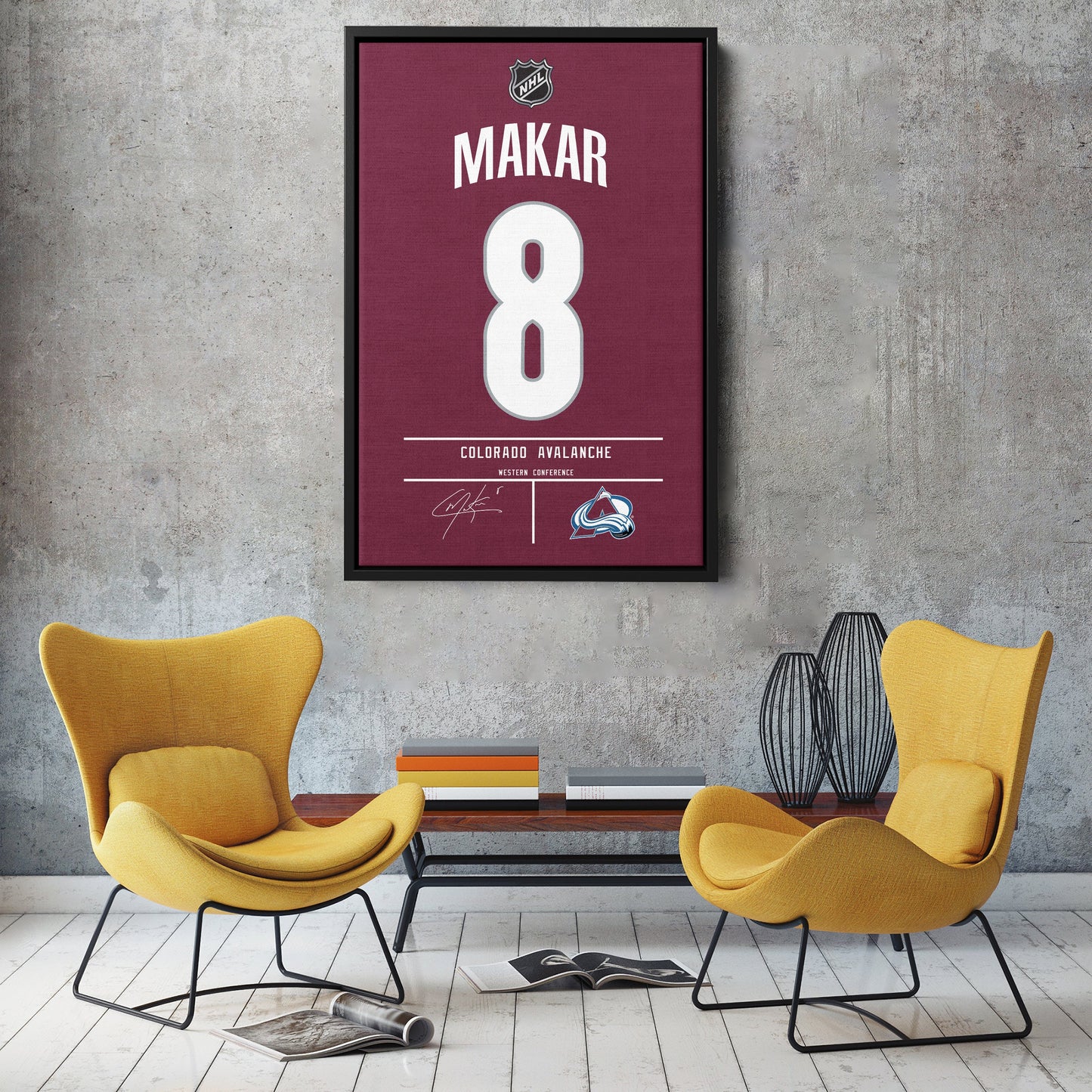 Cale Makar Avalanche Jersey Canvas Print | Wall Art Decor