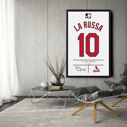 Tony La Russa St. Louis Cardinals Jersey Canvas Wall Art