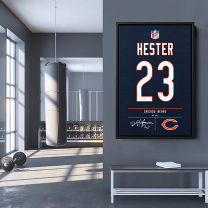 Devin Hester Bears Jersey Canvas Print | Wall Art Decor
