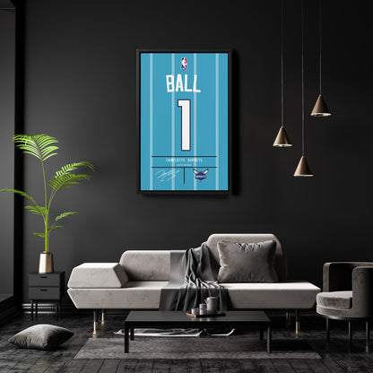 LaMelo Ball Hornets Jersey Canvas Print | Wall Art Decor