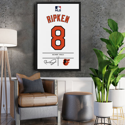 Cal Ripken Baltimore Orioles Jersey Canvas Wall Art