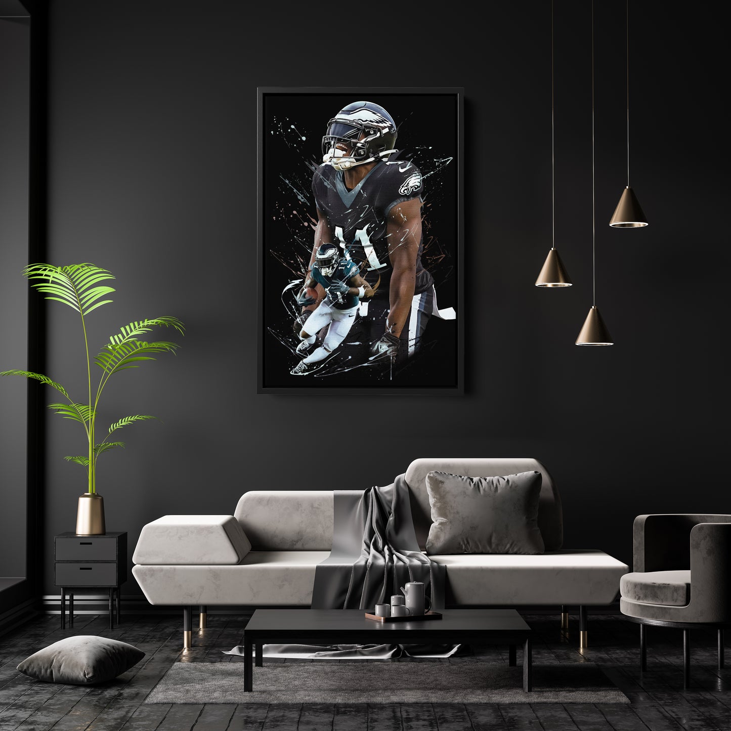 A. J. Brown Eagles Canvas Print | Philadelphia Football Wall Art
