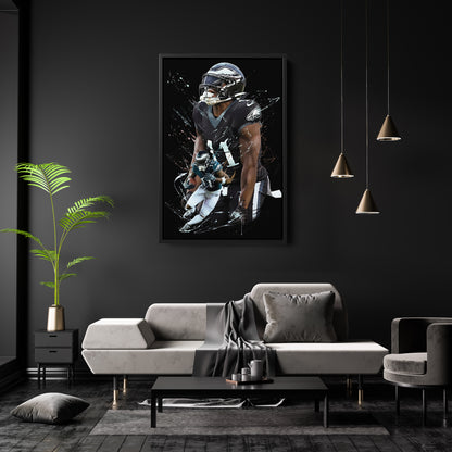 A. J. Brown Eagles Canvas Print | Philadelphia Football Wall Art