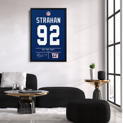 Michael Strahan Giants Jersey Canvas Print | Wall Art Decor