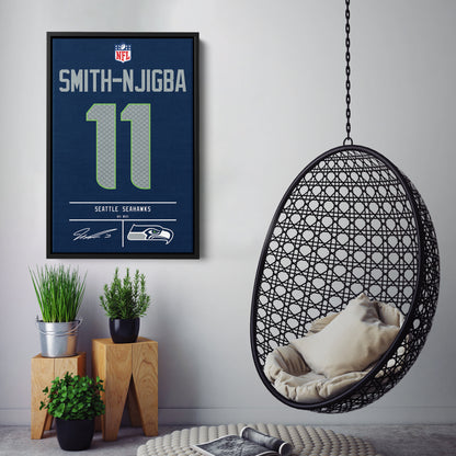Jaxon Smith-Njigba Seattle Seahawks Jersey Canvas Wall Art