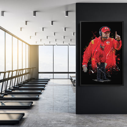 Andy Reid Chiefs Jersey Canvas Print | Wall Art Decor