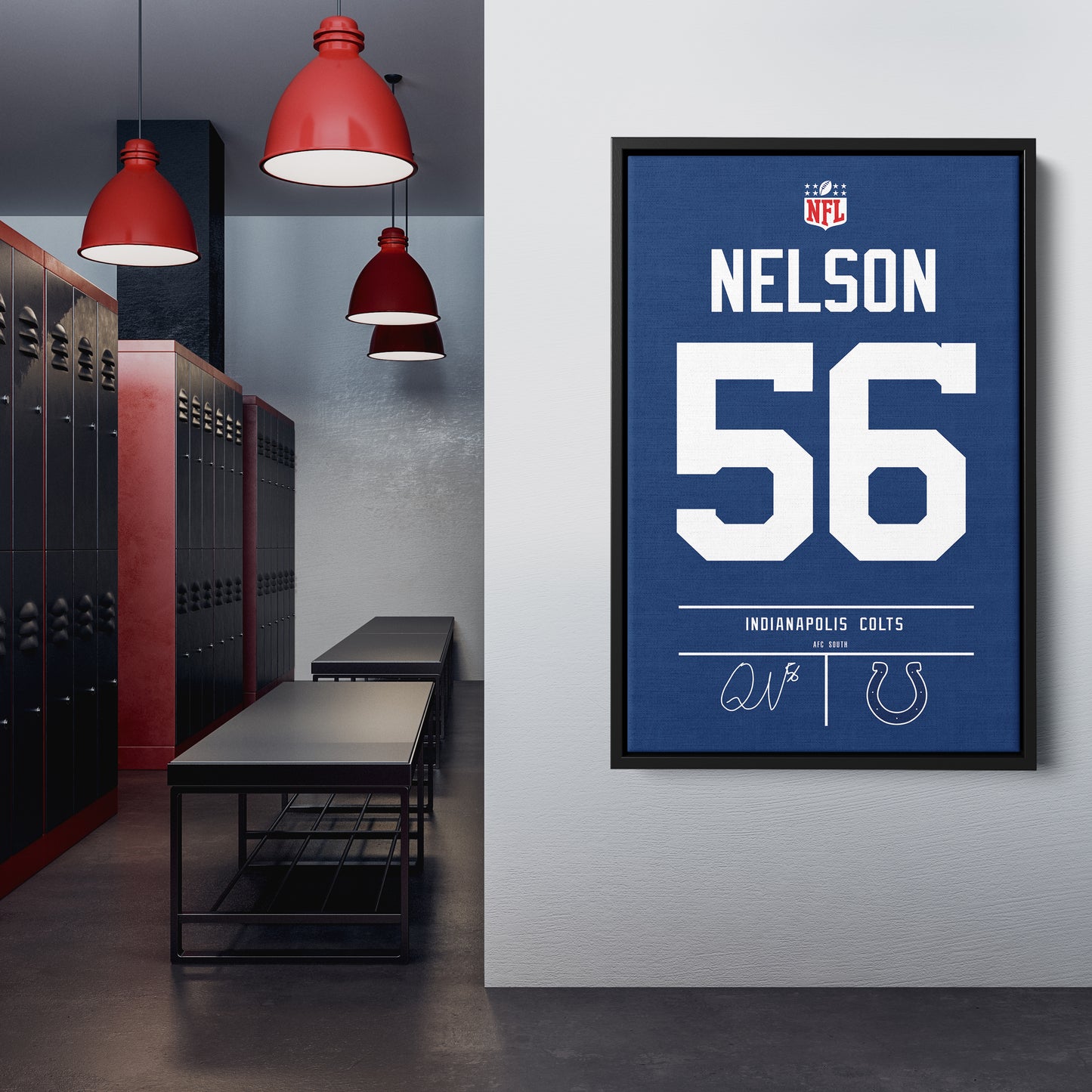 Quenton Nelson Colts Jersey Canvas Print | Wall Art Decor