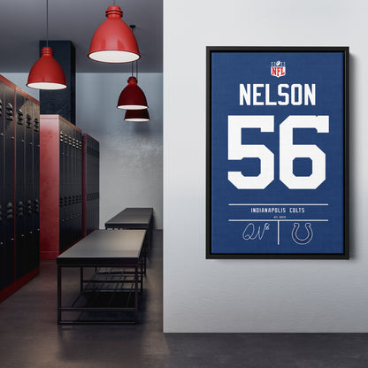 Quenton Nelson Colts Jersey Canvas Print | Wall Art Decor
