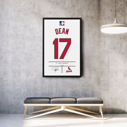 Dizzy Dean  St. Louis Cardinals  Jersey Canvas Wall Art