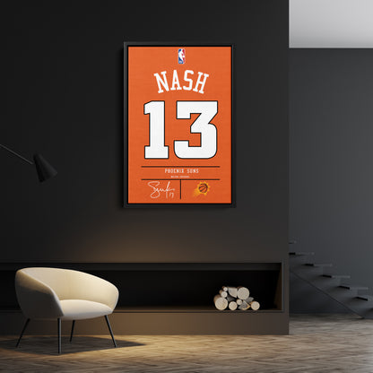 Steve Nash Suns Jersey Canvas Print | Wall Art Decor