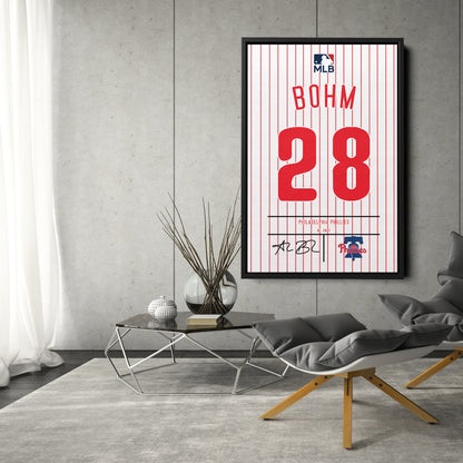 Alec Bohm Phillies Jersey Canvas Print | Wall Art Decor