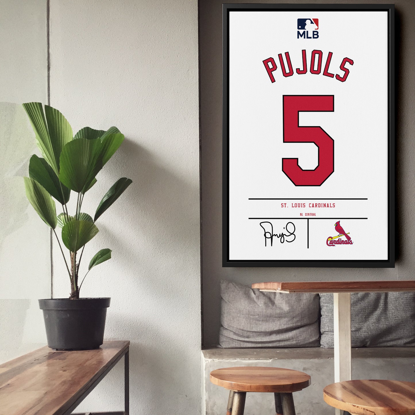 Albert Pujols St. Louis Cardinals Jersey Canvas Wall Art