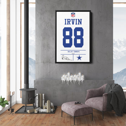 Michael Irvin Cowboys Jersey Canvas Print | Wall Art Decor