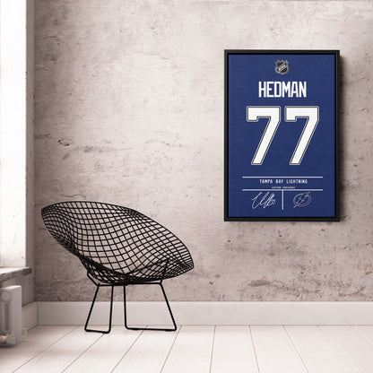 Victor Hedman Lightning Jersey Canvas Print | Wall Art Decor