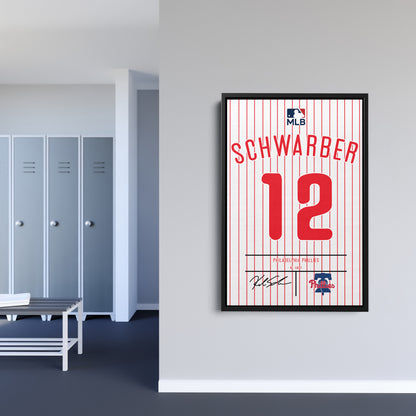 Kyle Schwarber Phillies Jersey Canvas Print | Wall Art Decor