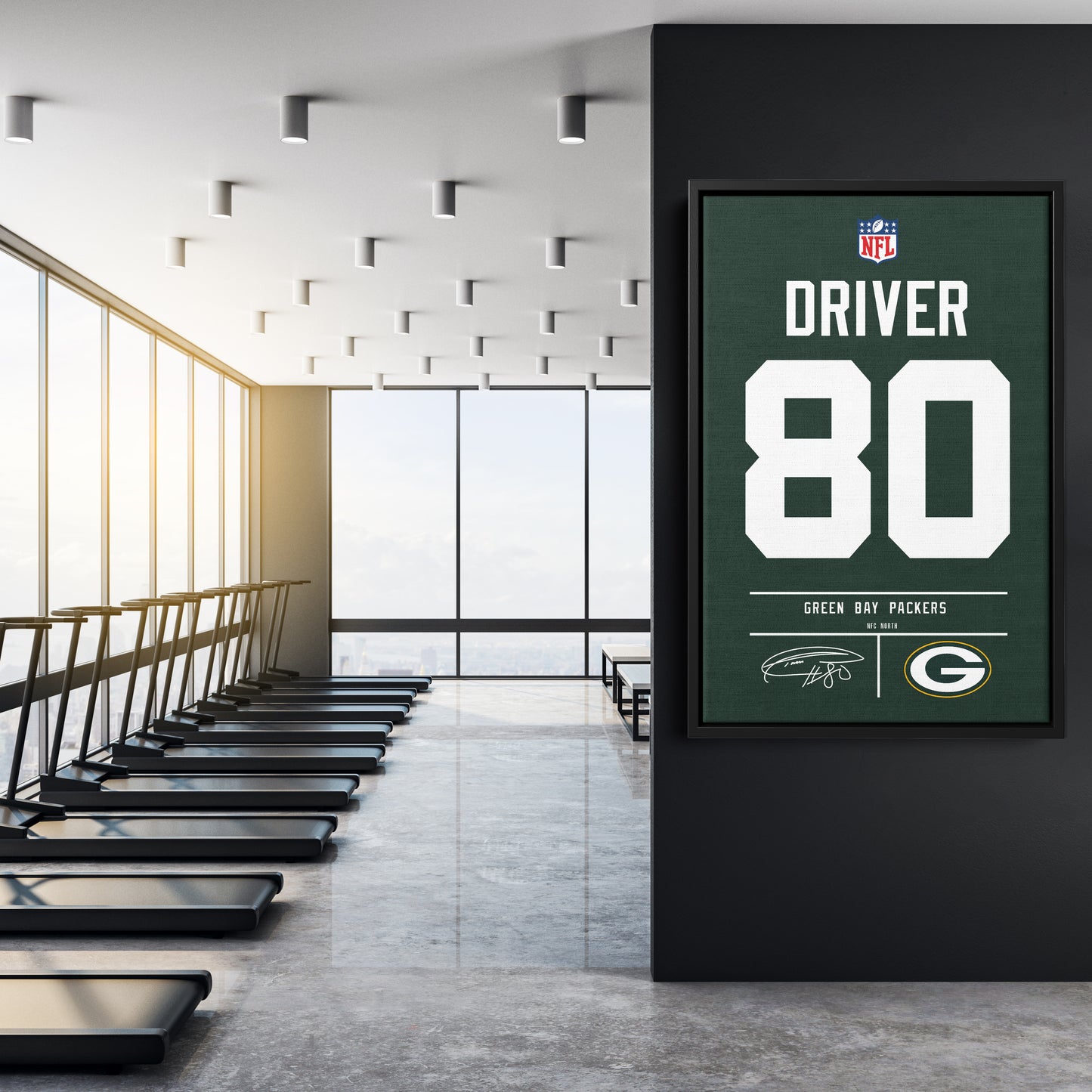 Donald Driver Green Bay Packers Jersey Canvas Wall Art