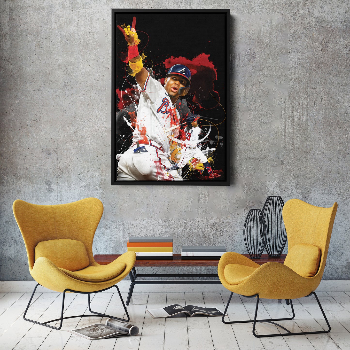 Ronald Acuña Jr. Braves Canvas Print | Atlanta Baseball Wall Art