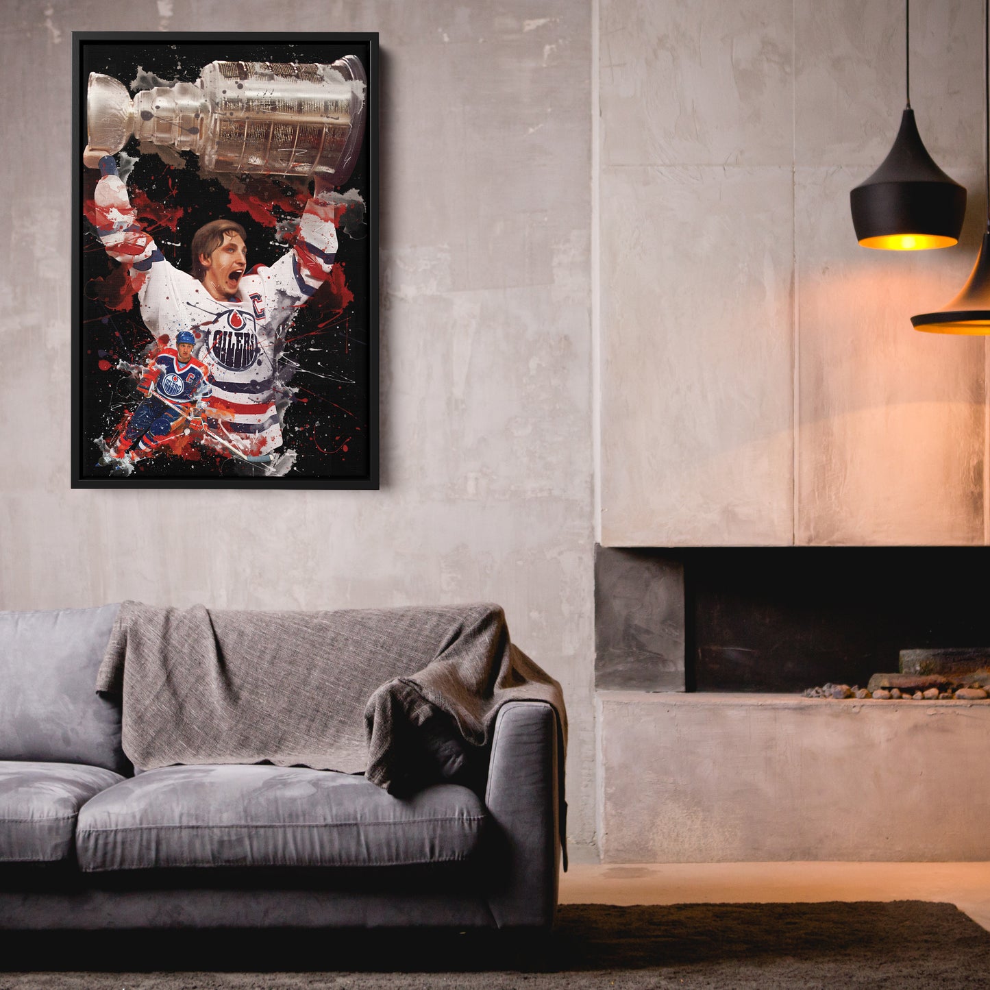Wayne Gretzky Edmonton Oilers Canvas Print | NHL Hockey Wall Art